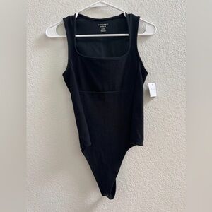 American Eagle Outfitters Black Rib Knit Sleeveless Bodysuit